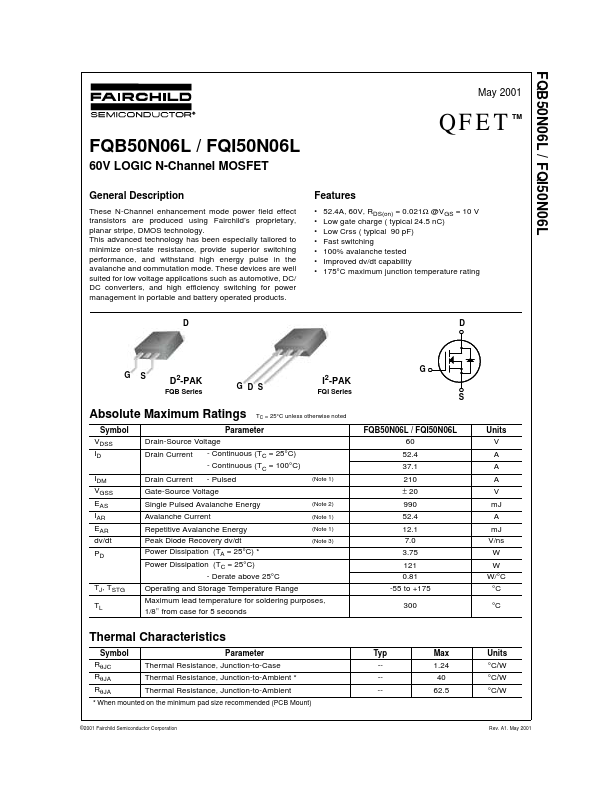 FQB50N06L