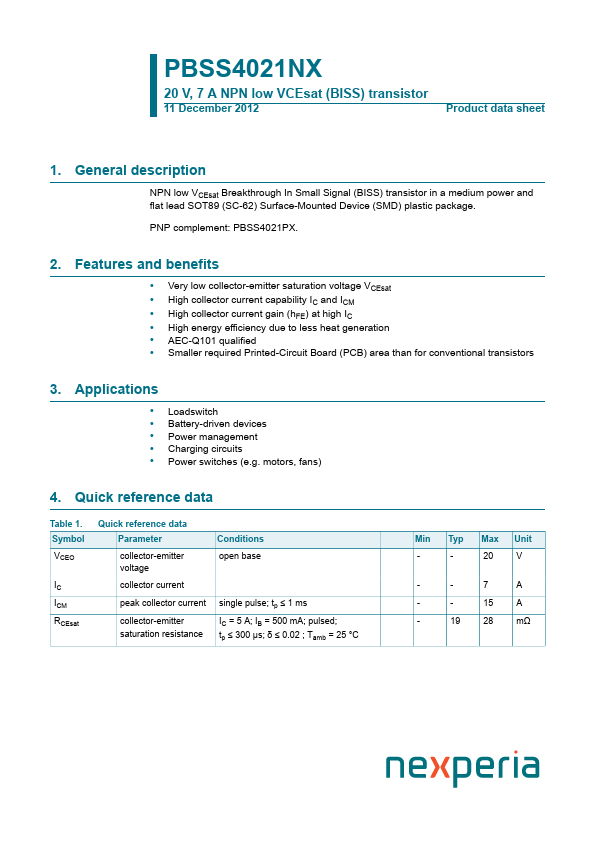 PBSS4021NX