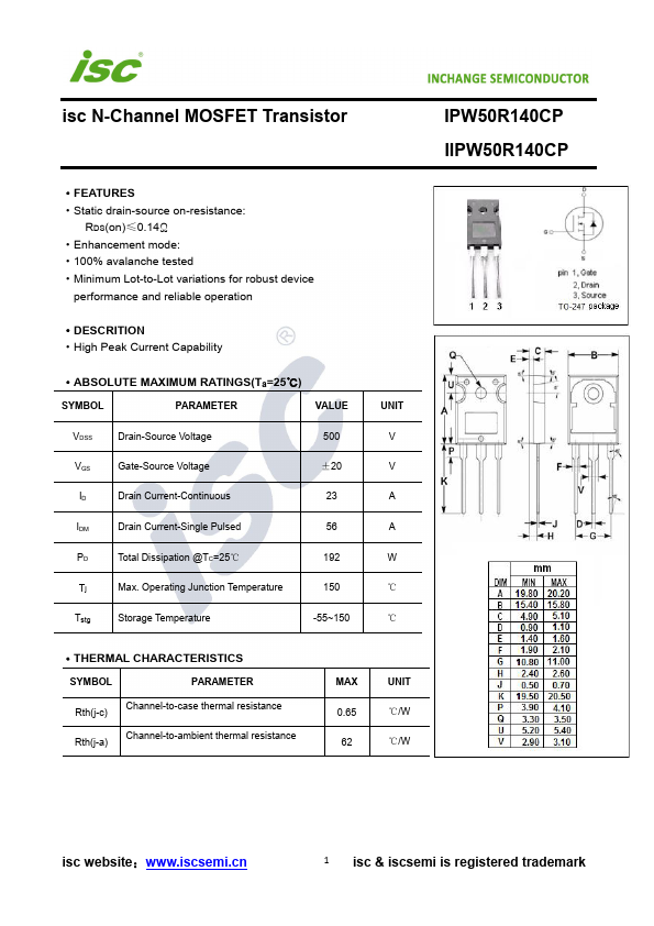 IPW50R140CP