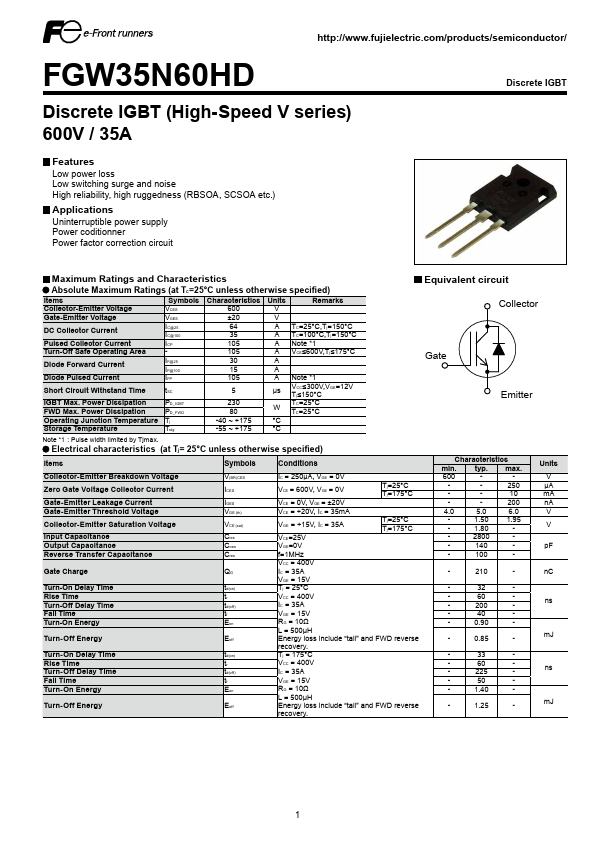 FGW35N60HD