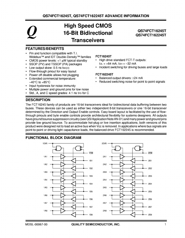 QS74FCT16245T