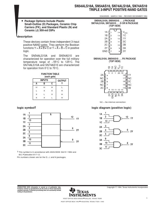 SN54AS10