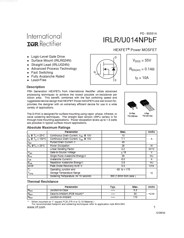 IRLU014NPBF