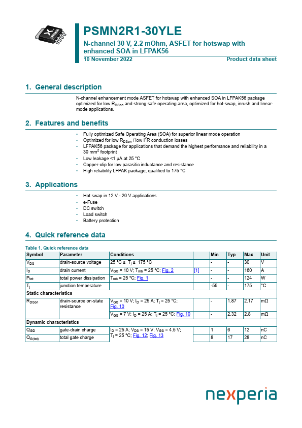 PSMN2R1-30YLE