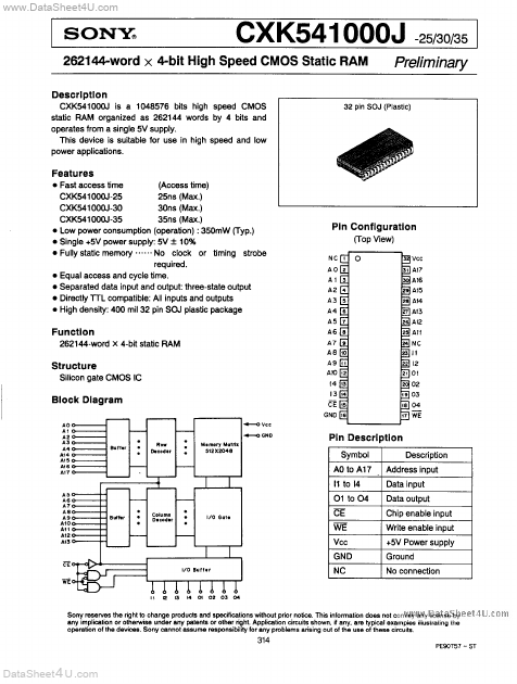 CXK541000J