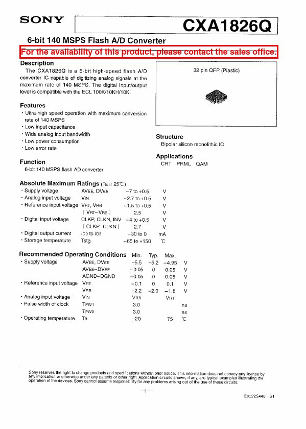 CXA1826Q