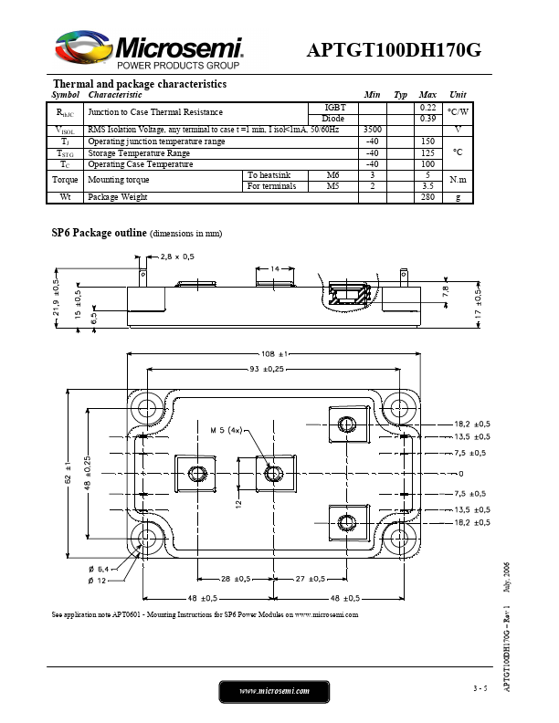 APTGT100DH170G