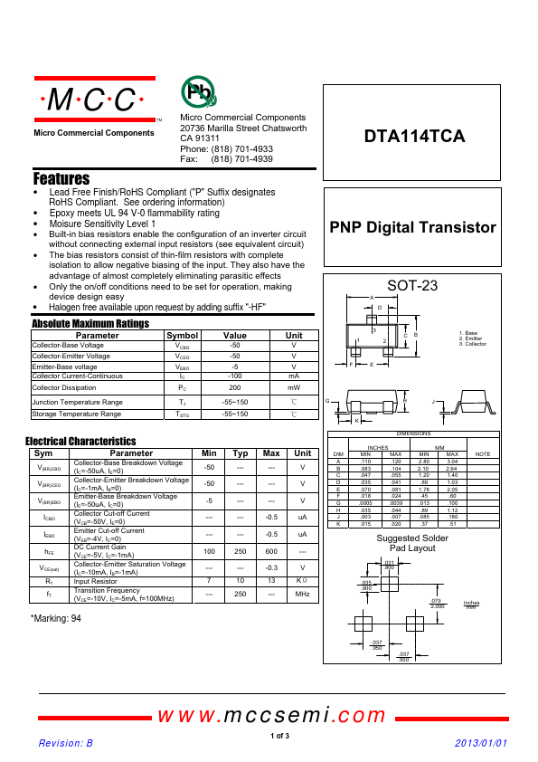 DTA114TCA