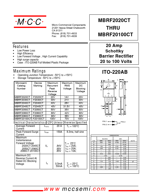 MBRF2080CT