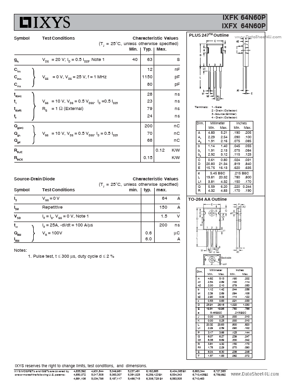 IXFK64N60P