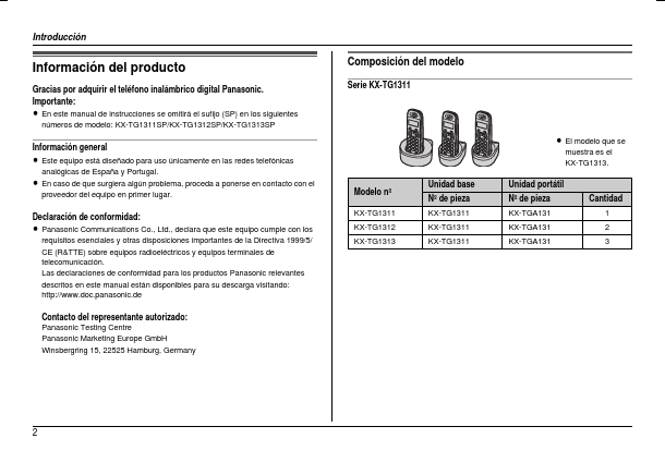 KX-TG1311SP