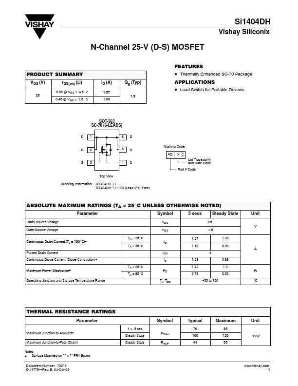 SI1404DH