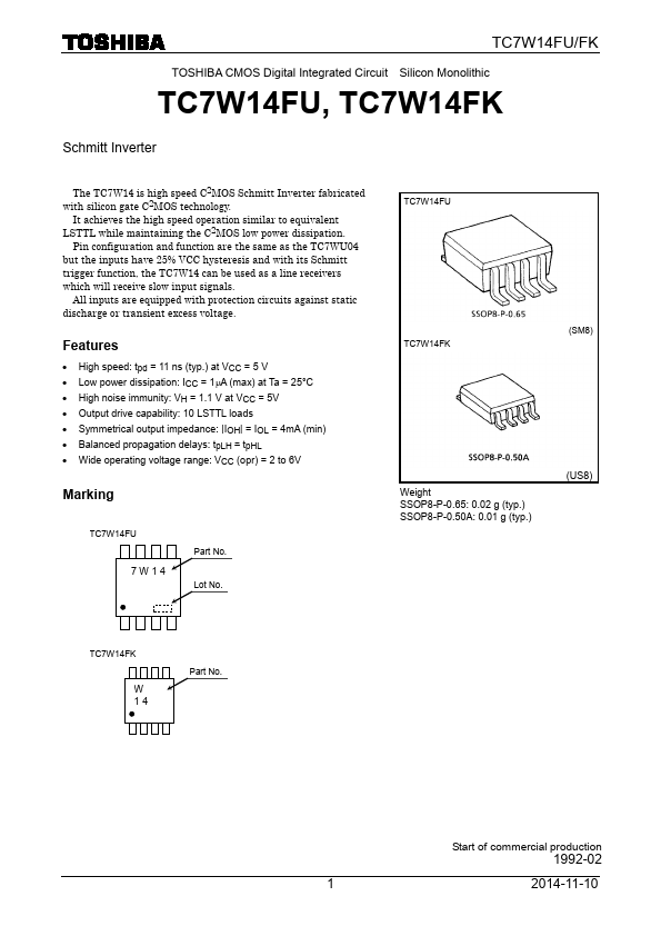 TC7W14FU