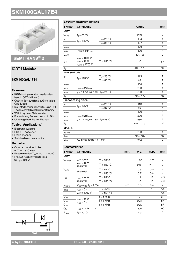 SKM100GAL17E4