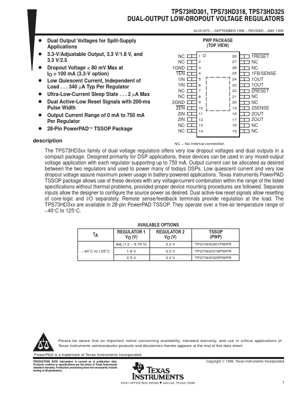 TPS73HD301