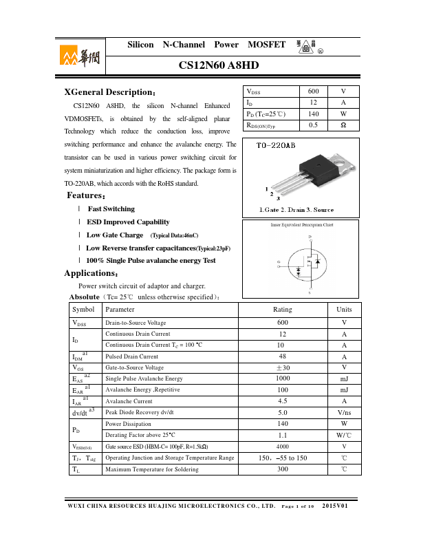 CS12N60A8HD