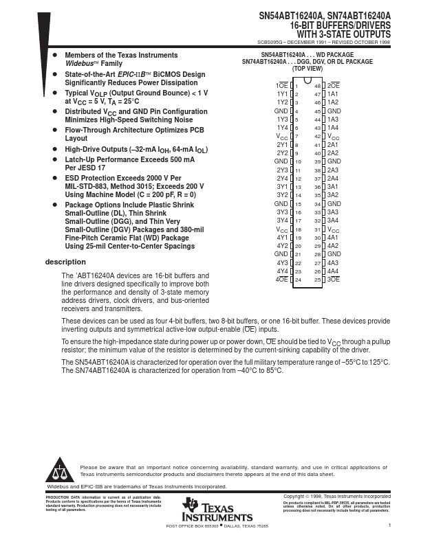 SN54ABT16240A