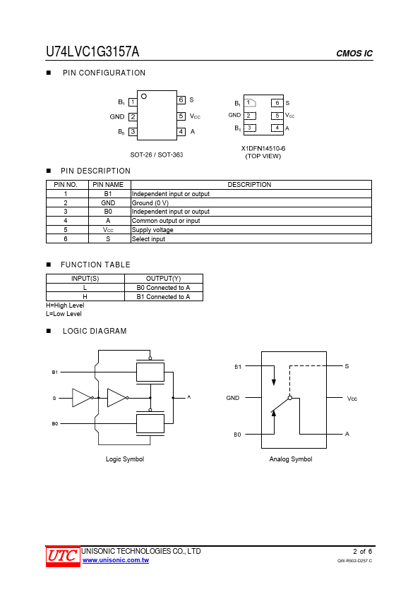 U74LVC1G3157A