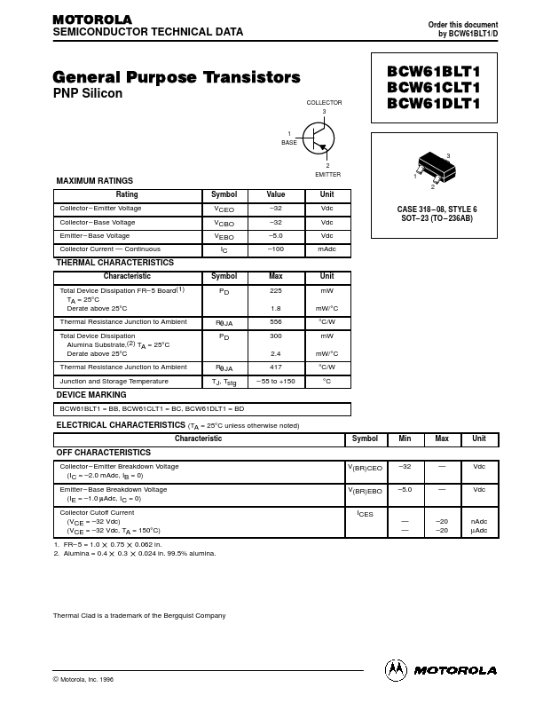 BCW61CLT1