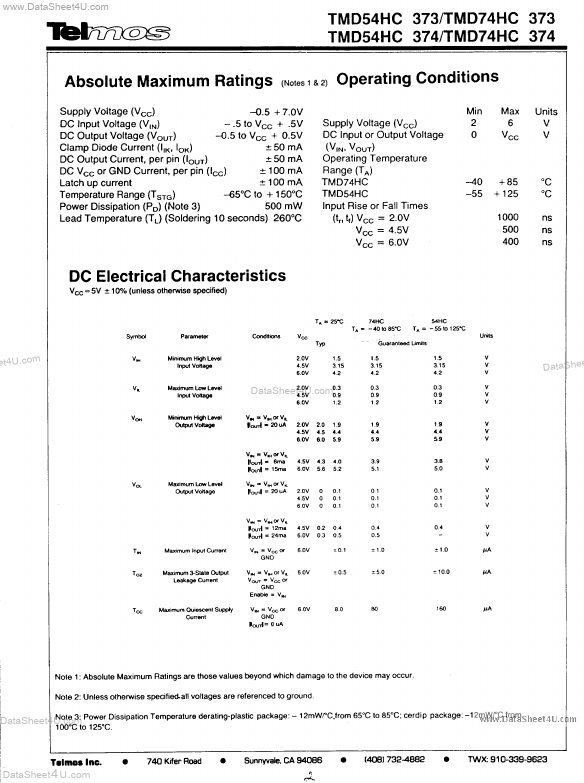 TMD74HC374