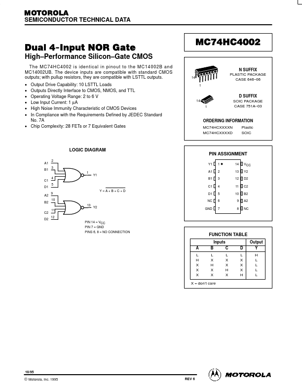 MC74HC4002