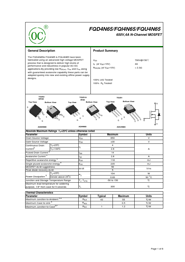 FQI4N65