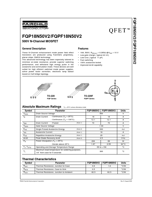 FQP18N50V2