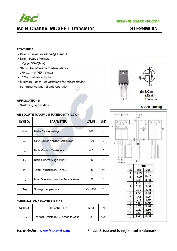 STF9NM60N