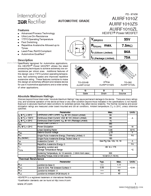 AUIRF1010ZL