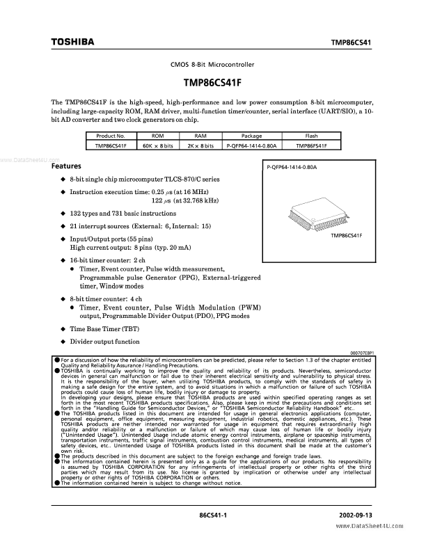 TMP86CS41F