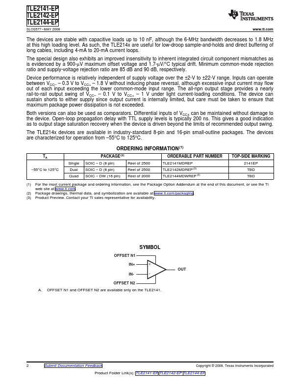 TLE2142-EP