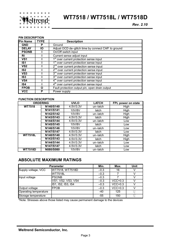 WT7518