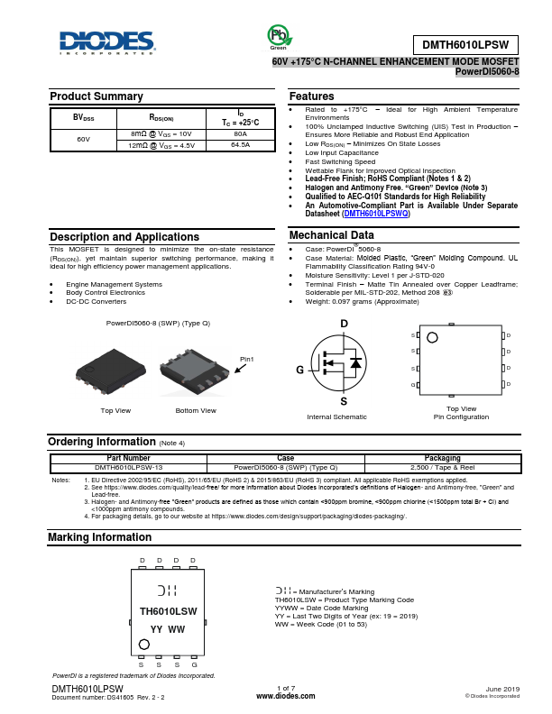 DMTH6010LPSW