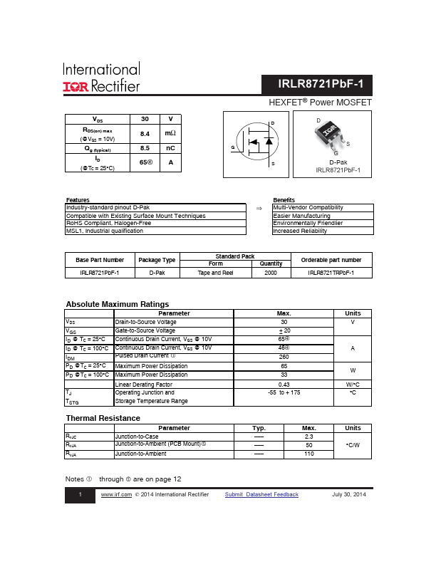 IRLR8721PBF-1