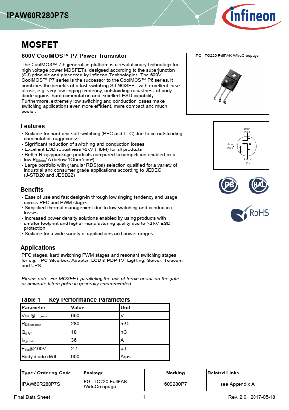 IPAW60R280P7S