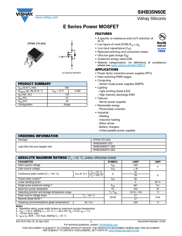 SiHB35N60E