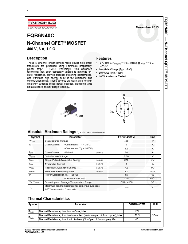 FQB6N40C