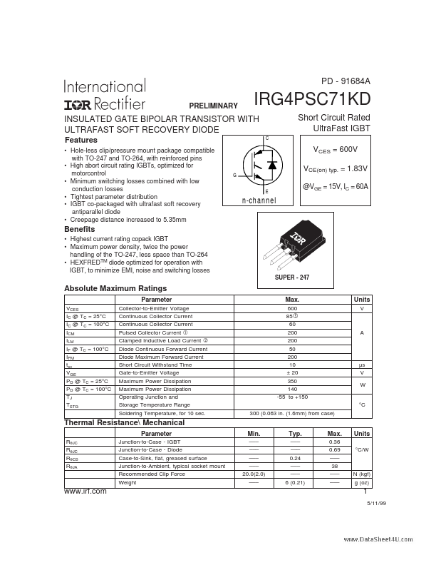 IRG4PSC71KD