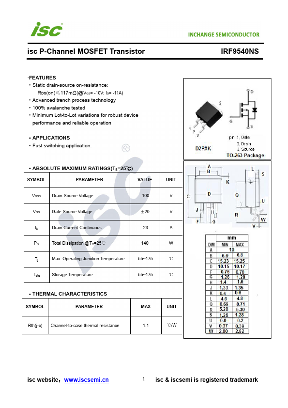 IRF9540NS