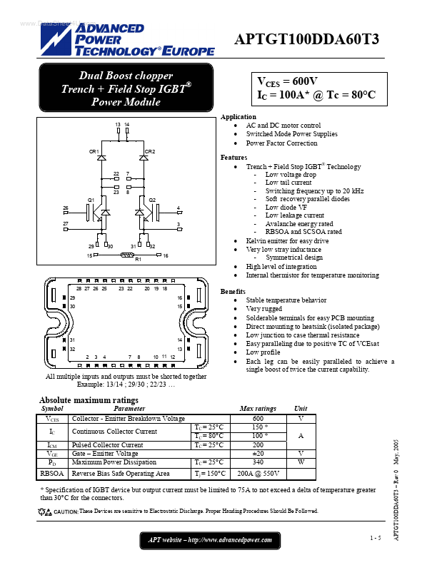 APTGT100DDA60T3