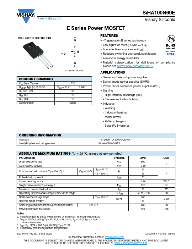 SiHA100N60E