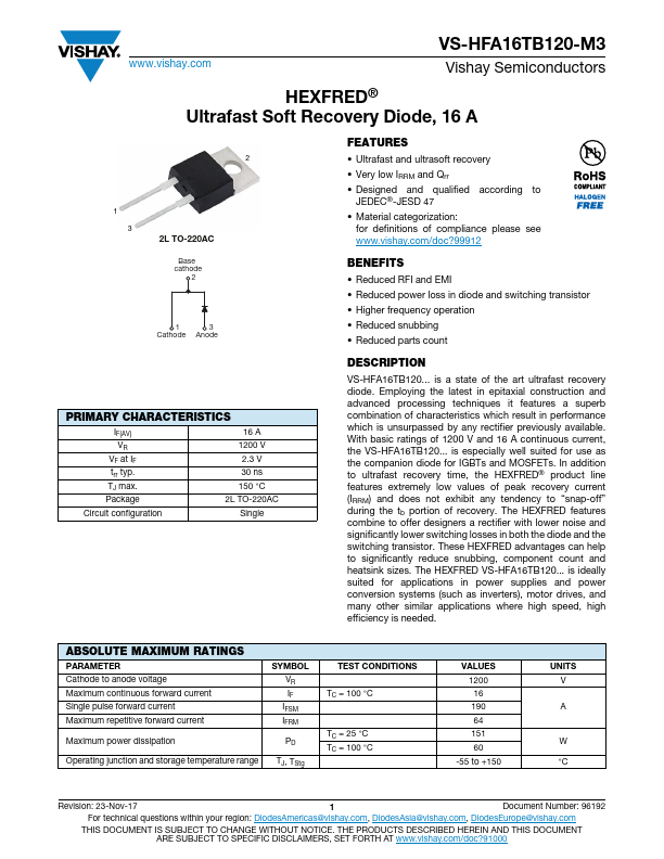 VS-HFA16TB120-M3