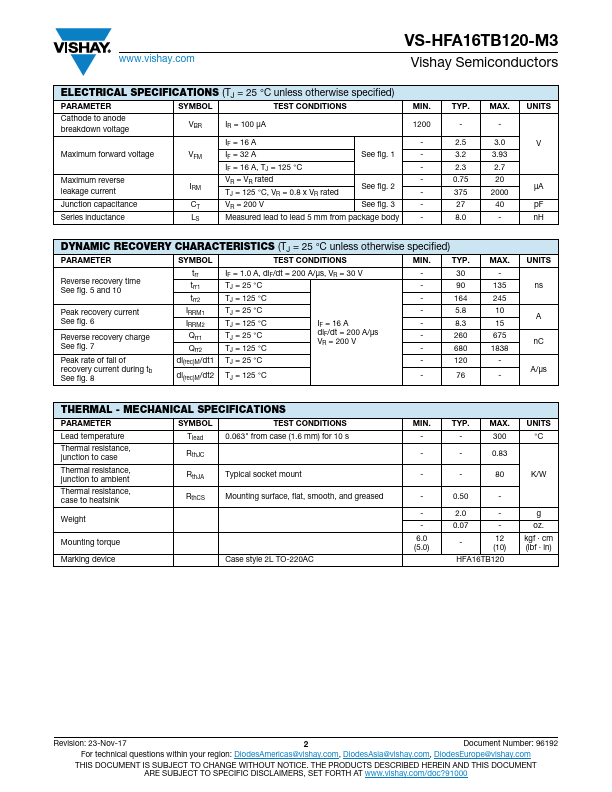 VS-HFA16TB120-M3