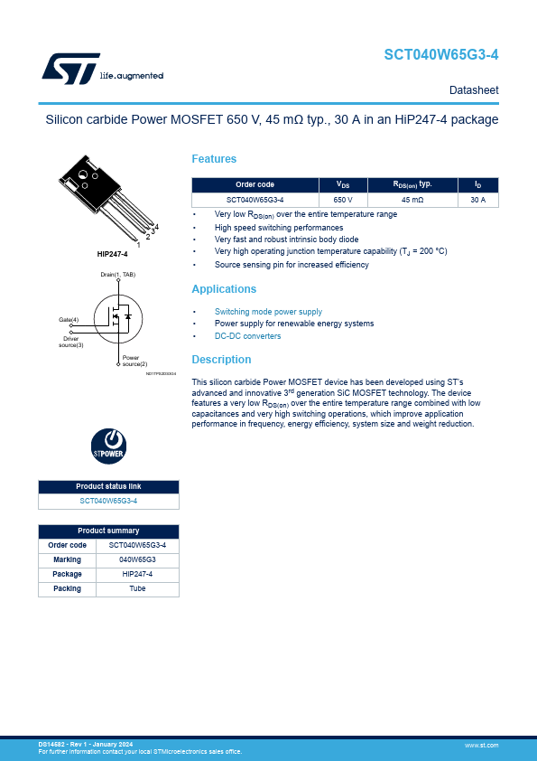 SCT040W65G3-4