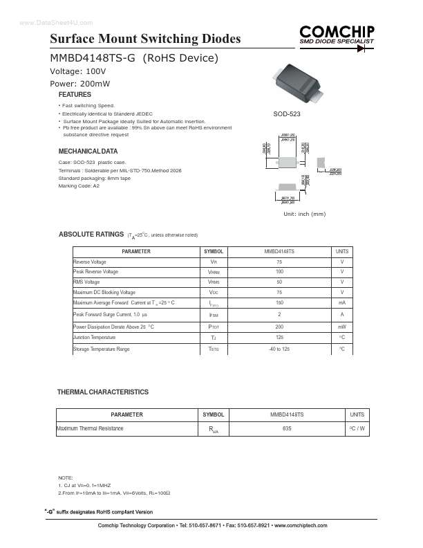 MMBD4148TS-G