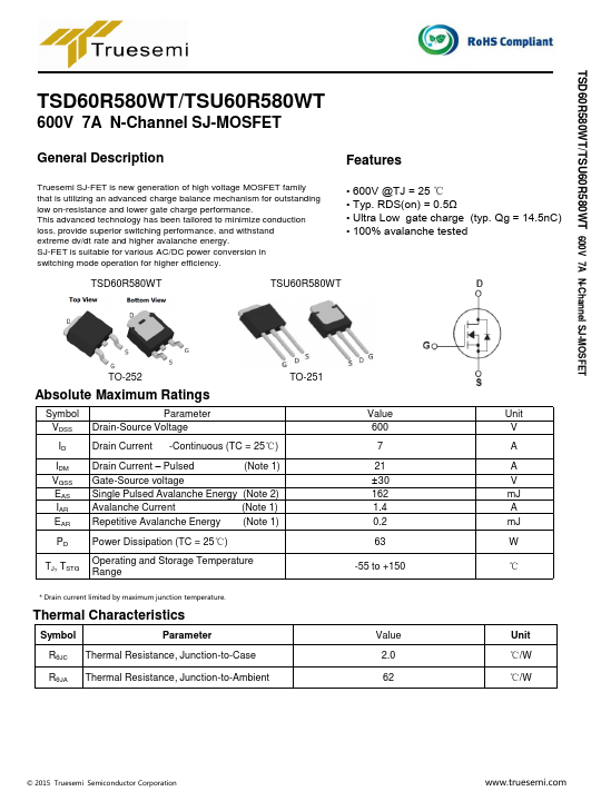 TSD60R580WT