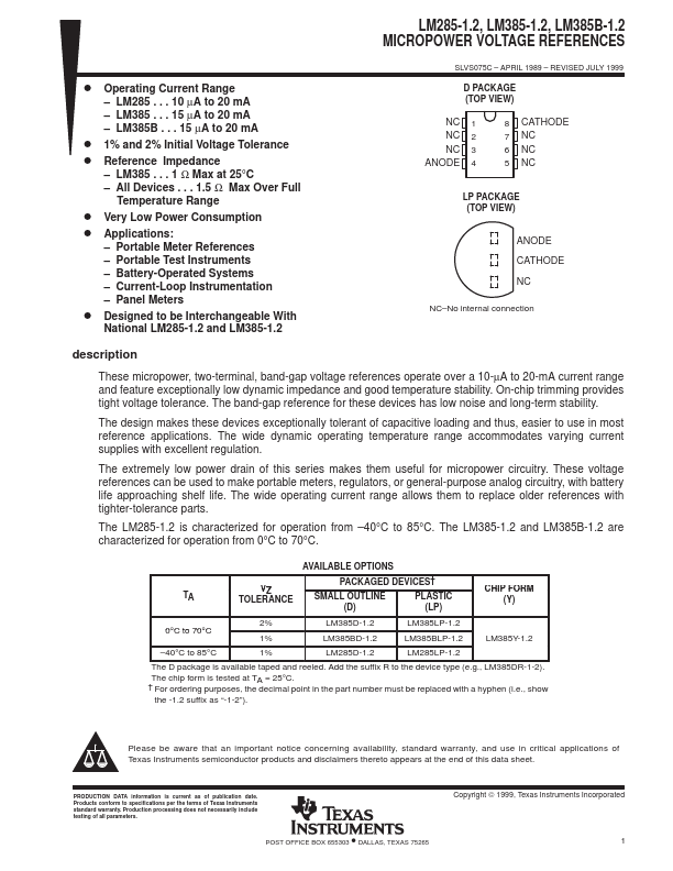 LM385B-1.2