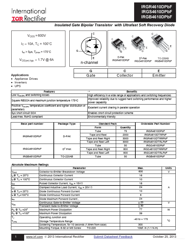 IRGS4610DPBF