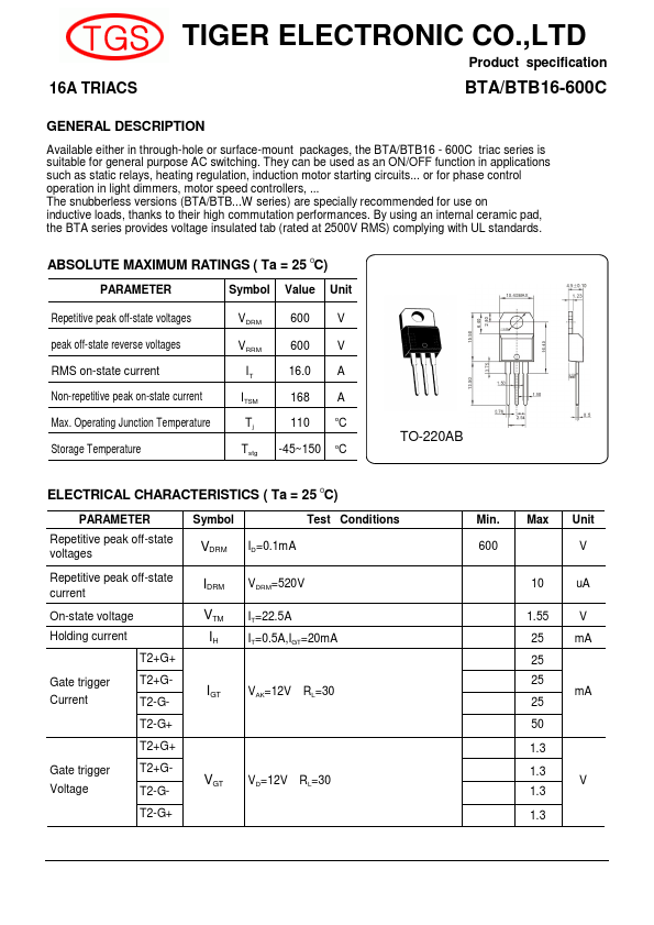 BTB16-600C