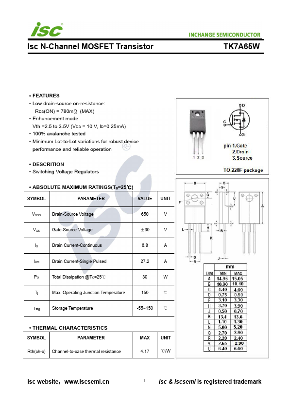 TK7A65W